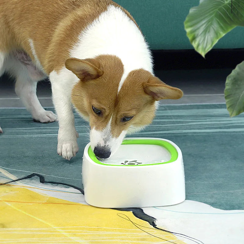 Anti-Overflow Pet Fountain: Slow-Feeding Water Dispenser for Cats and Dogs