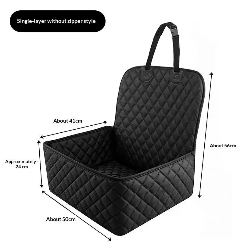 Ultimate Waterproof Pet Car Seat Cover - Durable & Portable Dog/Cat Cushion for Rear Seats
