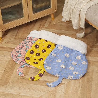 Cozy Cat Sleeping Bag - Soft, Fluffy & Warm Nest for Kittens and Puppies