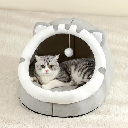 Cozy Cat Cave Bed - Warm Pet House & Sleeping Tent for Cats and Small Dogs