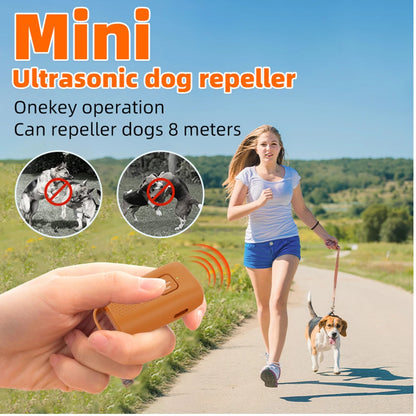 Portable Ultrasonic Dog Repeller with LED Flashlight and USB Rechargeable Anti-Barking Device