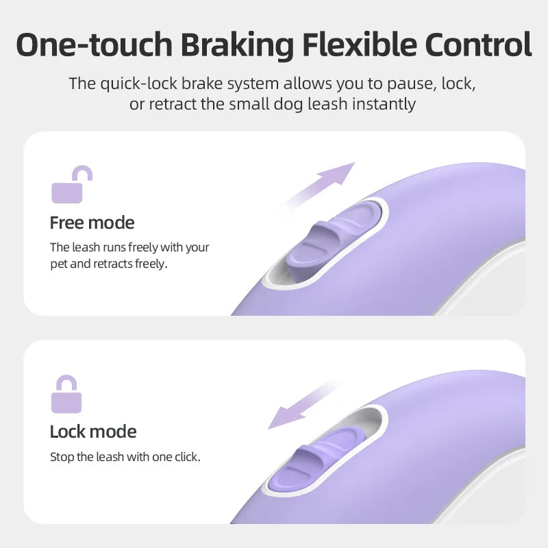 Compact 3M Automatic Retractable Dog Leash - Perfect for Outdoor Adventures with Pets!