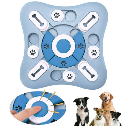 Interactive Slow Feeder Dog Toy - Boost Puppy IQ with Fun Food Dispenser Puzzle Bowl for Cats and Dogs