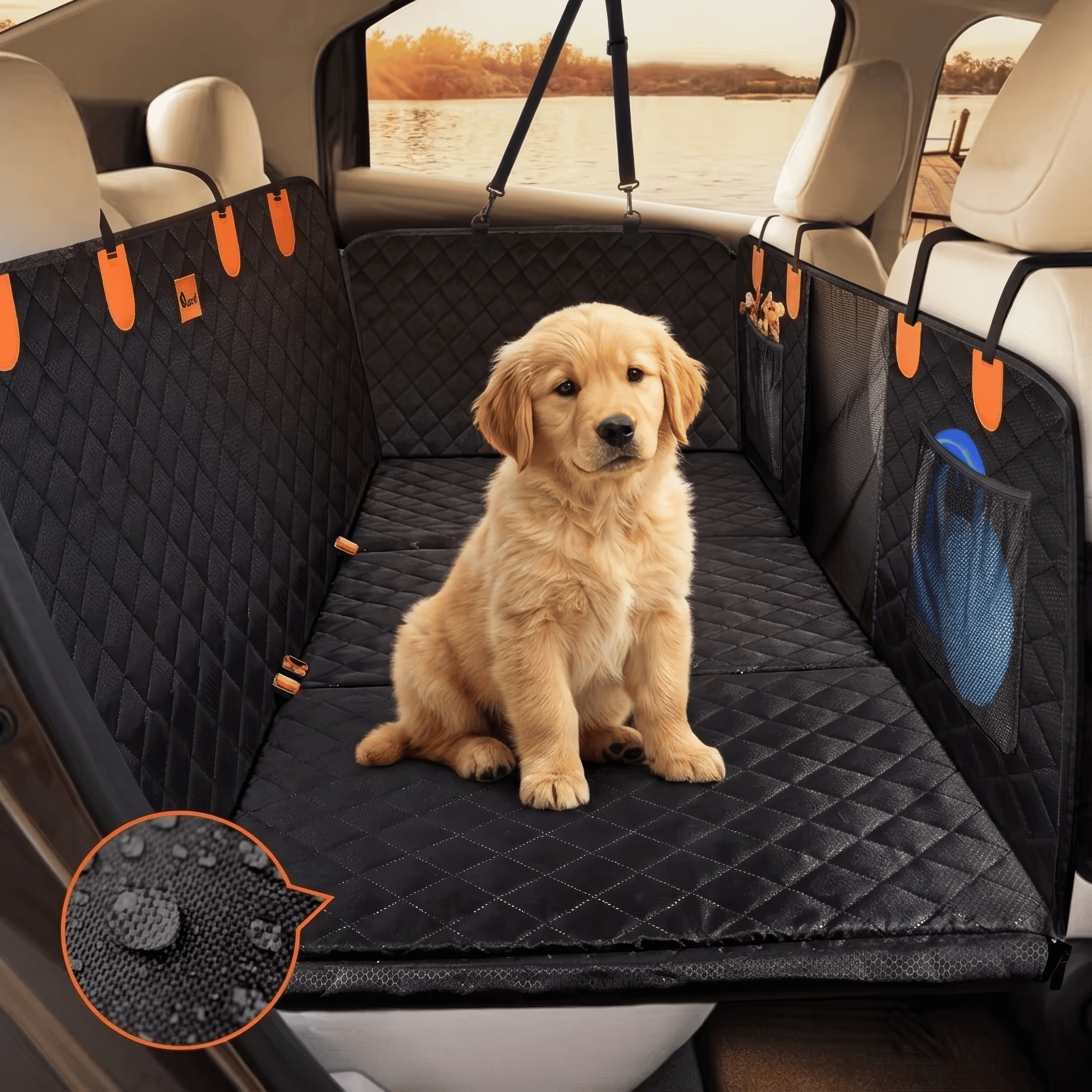 Ultimate Waterproof Dog Back Seat Extender & Hammock - Universal Car Travel Cover for Large Pets, Anti-Scratch Protection