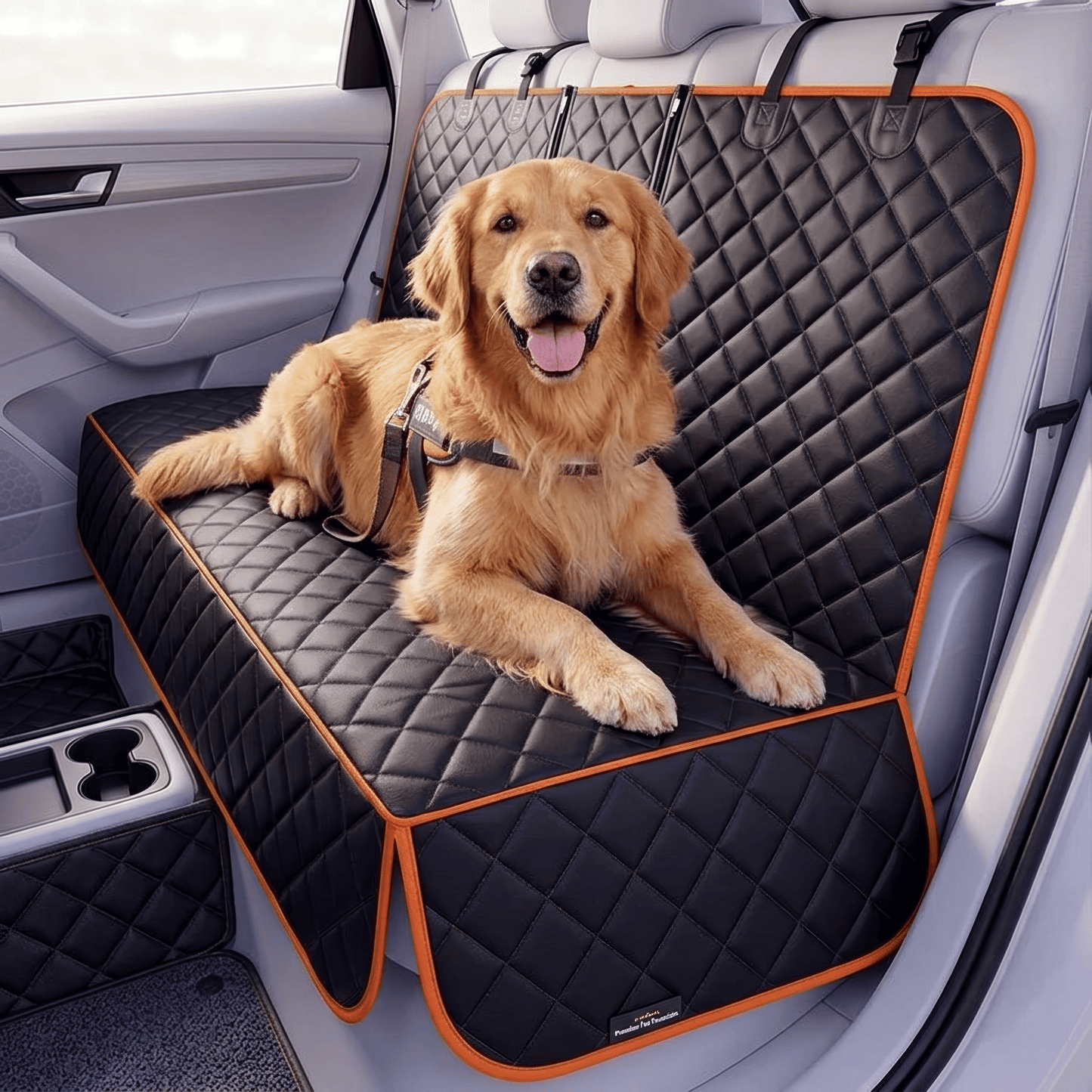 Ultimate Waterproof Pet Car Seat Cover - Durable & Portable Dog/Cat Cushion for Rear Seats