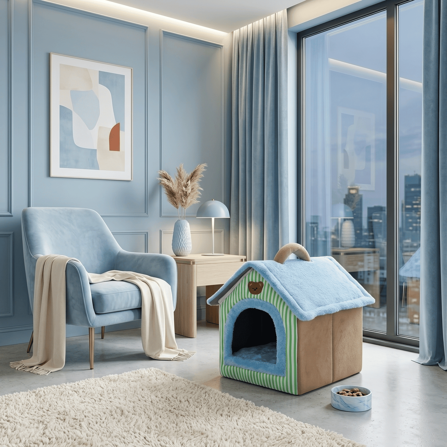 Cozy & Stylish Foldable Pet House - Washable Cat & Dog Sofa Bed for Extra Small to Medium Pets