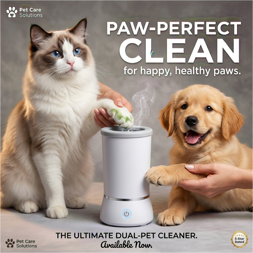 Automatic Portable Dog Paw Washer & Massager - USB Rechargeable Cleaner for Small to Medium Pets