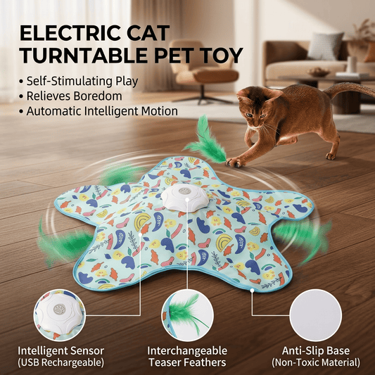 Interactive Electric Cat Turntable Toy - Ultimate Fun & Exercise for Your Feline Friend!