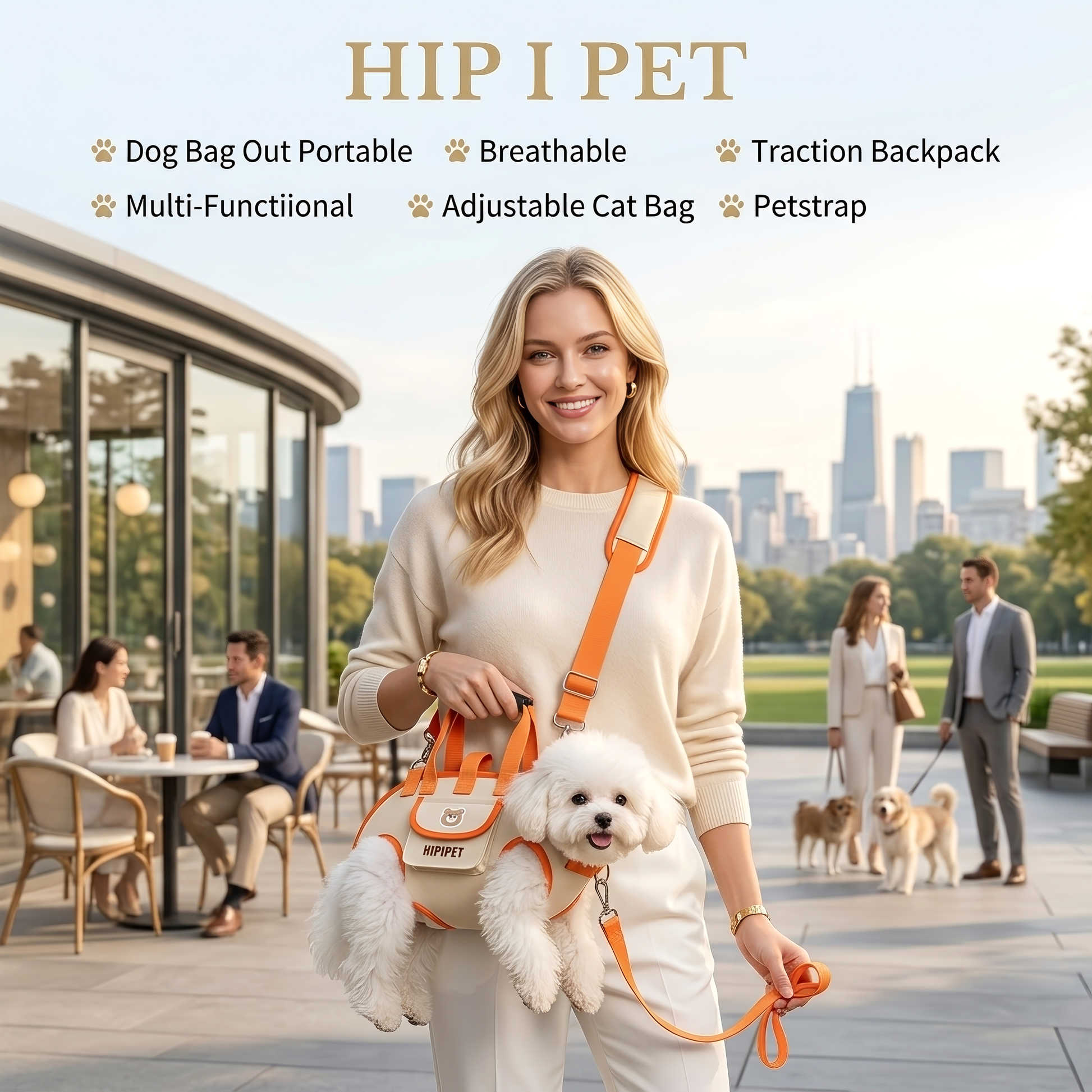 Ultimate Multi-Functional Traction Dog Bag - Portable, Breathable, and Easy to Clean for Senior or Injured Pets with Adjustable Strap
