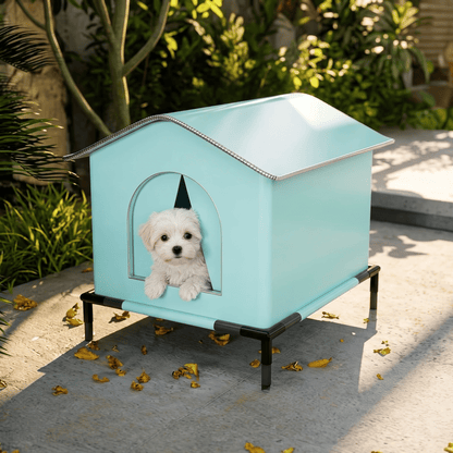 Cozy Waterproof Outdoor Pet Cave - Foldable, Washable Winter Bed for Small Dogs and Puppies