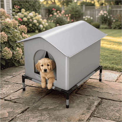 Cozy Waterproof Outdoor Pet Cave - Foldable, Washable Winter Bed for Small Dogs and Puppies