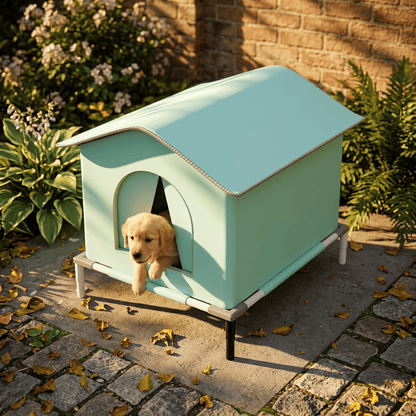 Cozy Waterproof Outdoor Pet Cave - Foldable, Washable Winter Bed for Small Dogs and Puppies