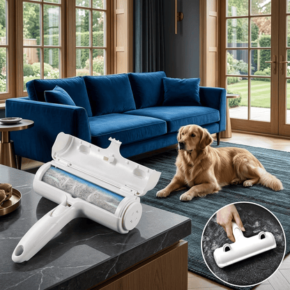 Effortless Pet Hair Removal Tool - Reusable Cat & Dog Hair Suction Brush