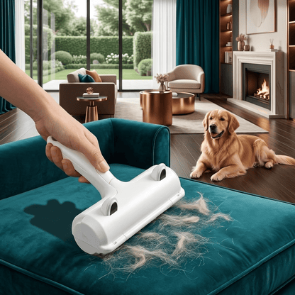 Effortless Pet Hair Removal Tool - Reusable Cat & Dog Hair Suction Brush