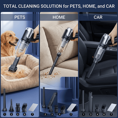 Powerful Multifunctional Cordless Handheld Vacuum - Your Pet Hair Remover or for Home & Auto