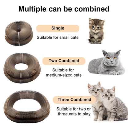 Magic Cat Scratch & Climb Toy - Interactive Corrugated Scratching Board with Ball for Happy Kittens