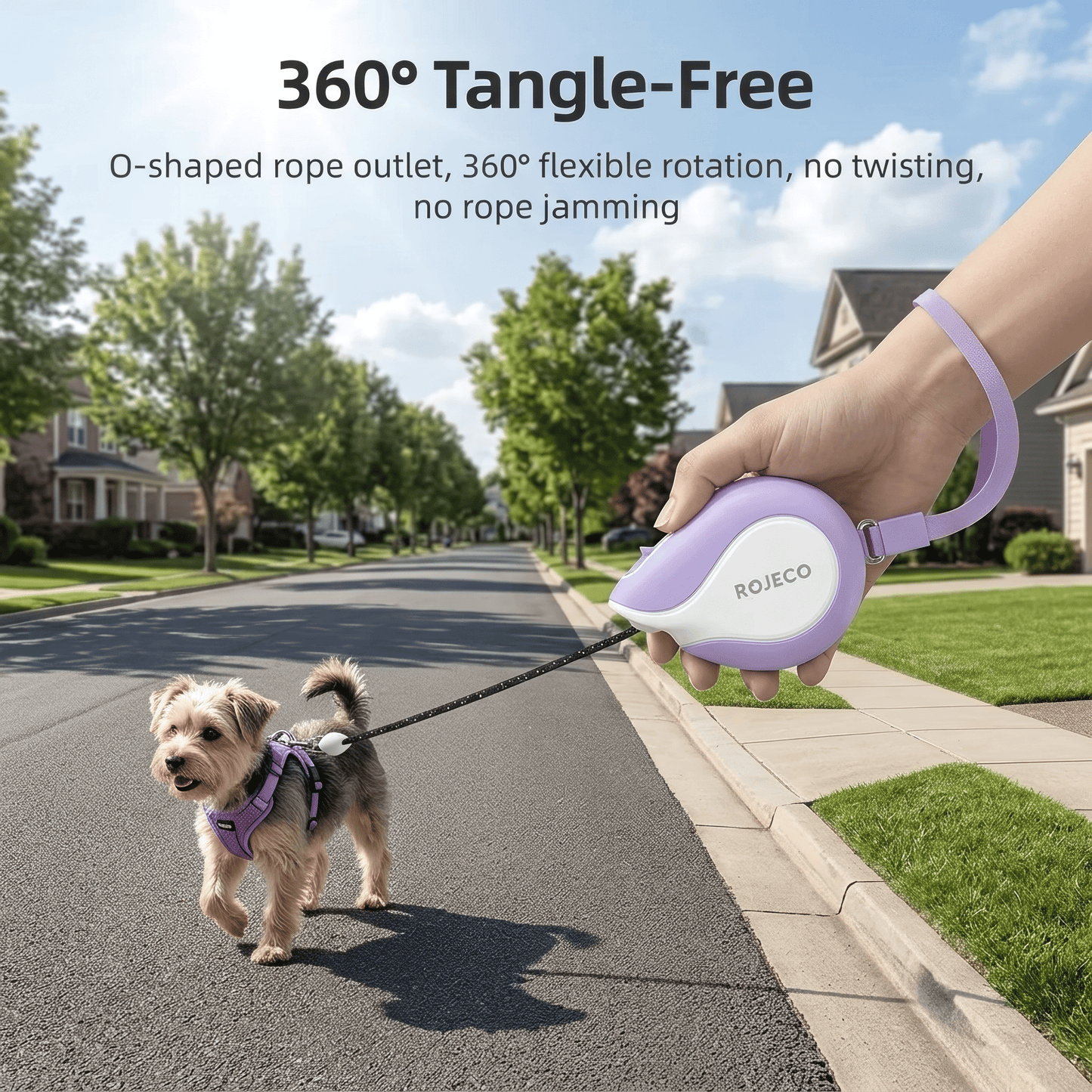 Compact 3M Automatic Retractable Dog Leash - Perfect for Outdoor Adventures with Pets!