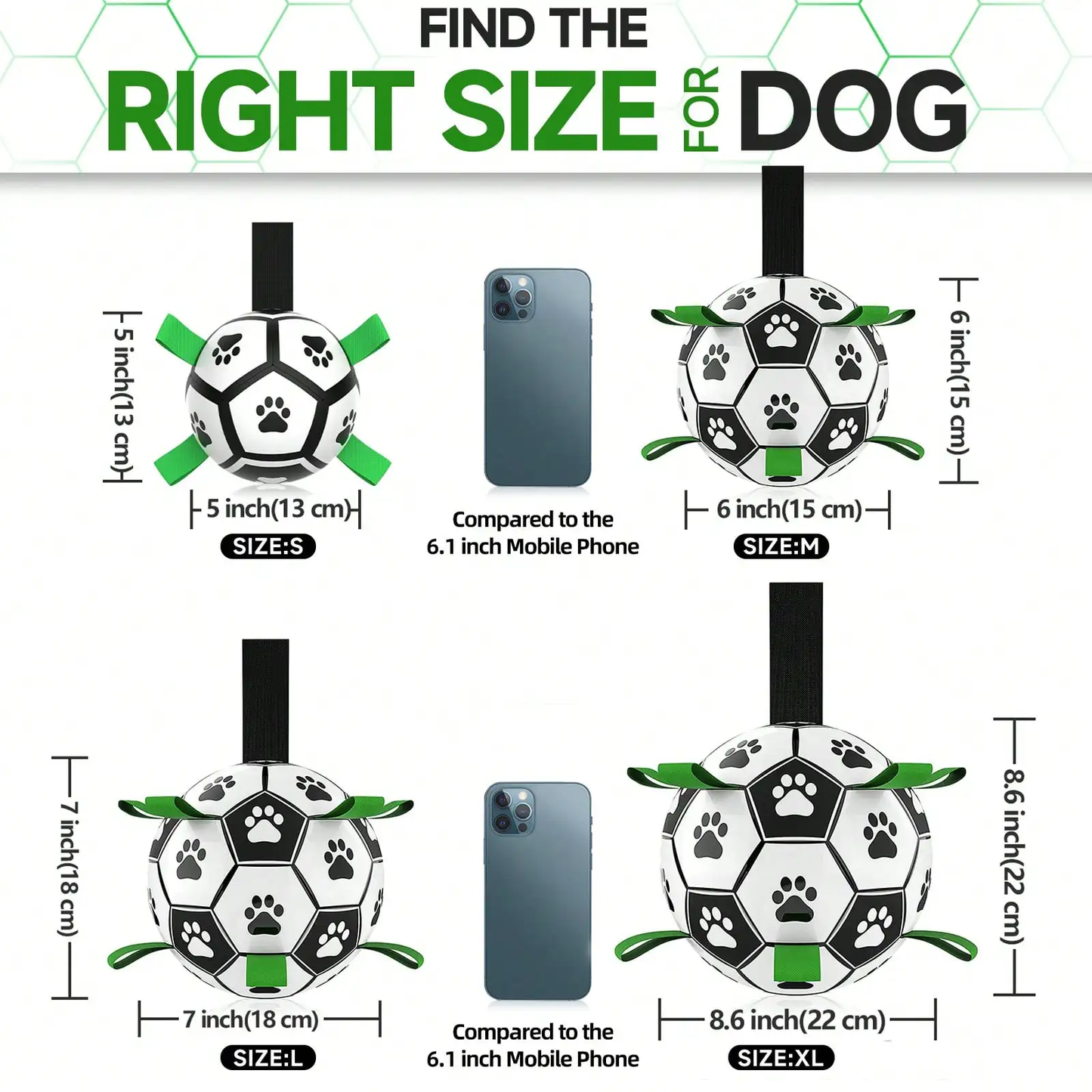 Interactive Soccer Ball Dog Toy with Straps - For dogs of all sizes - Makes summer more fun for your family 