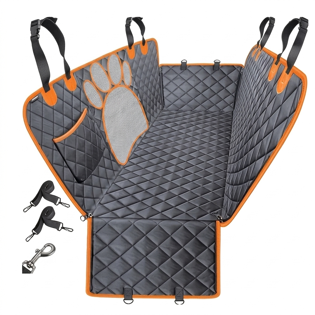 Ultimate Multifunctional Dog Seat Cover - Scratch Resistant, Advanced Waterproof Technology, Non-Slip Hammock Design, Perfect for All the Cars, Trunk, Trucks, Sedans, SUVs