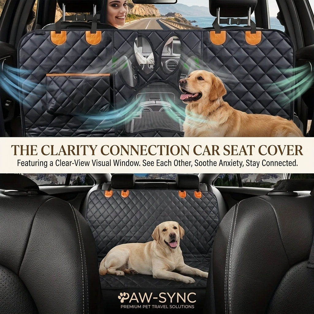 Ultimate Multifunctional Dog Seat Cover - Scratch Resistant, Advanced Waterproof Technology, Non-Slip Hammock Design, Perfect for All the Cars, Trunk, Trucks, Sedans, SUVs