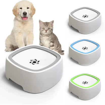 Anti-Overflow Pet Fountain: Slow-Feeding Water Dispenser for Cats and Dogs