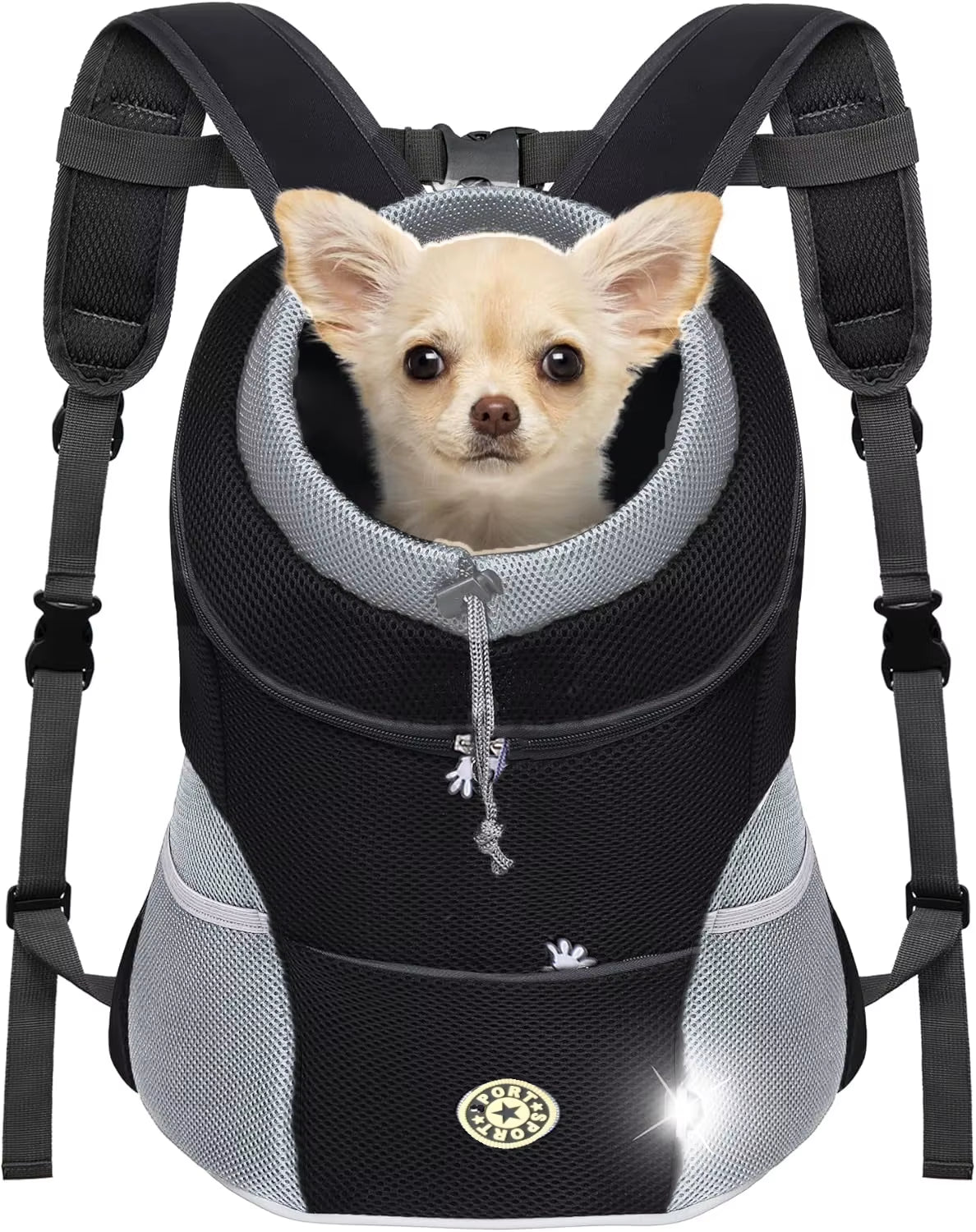 Ultimate Pet Backpack Carrier for Small Dogs & Cats - Comfortable, Ventilated Travel Solution with Secure Zipper Lock