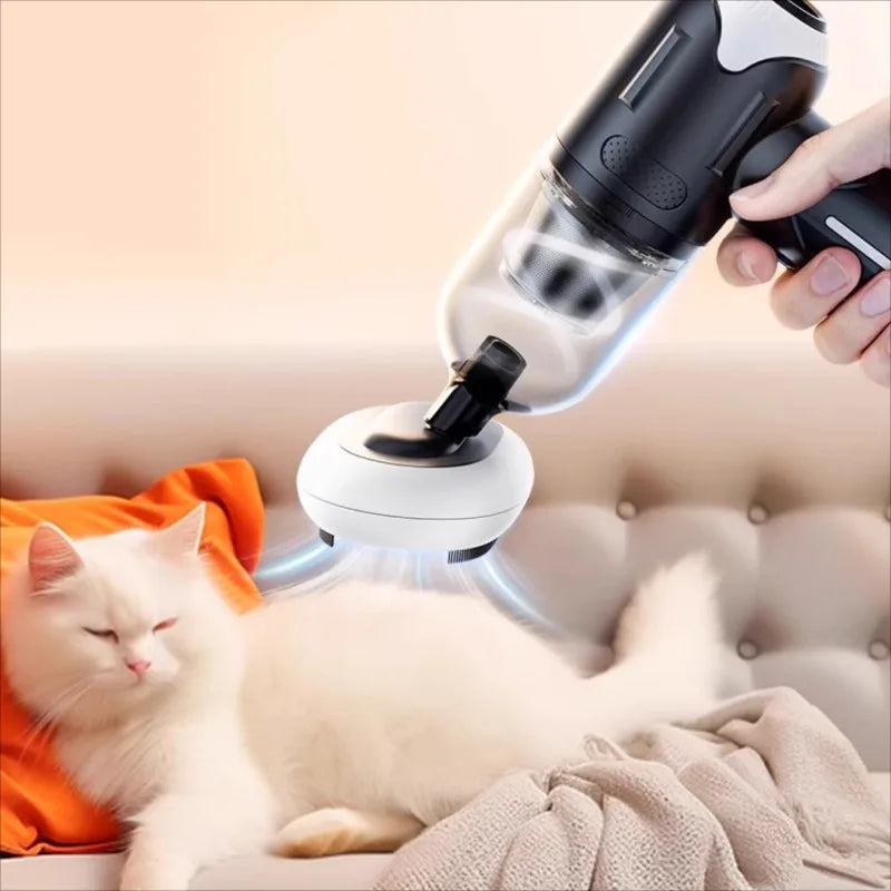 Ultimate Wireless Pet Hair Vacuum Cleaner - Dual Filter Dander Remover & Portable Fur Suction Brush for Cars