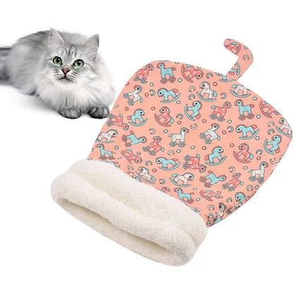Cozy Cat Sleeping Bag - Soft, Fluffy & Warm Nest for Kittens and Puppies