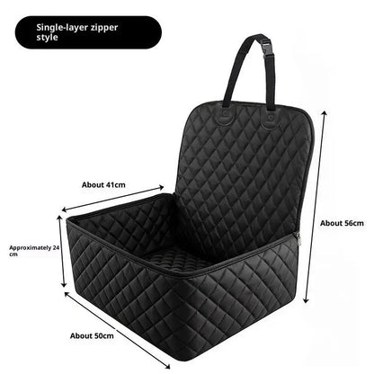 Ultimate Waterproof Pet Car Seat Cover - Durable & Portable Dog/Cat Cushion for Rear Seats