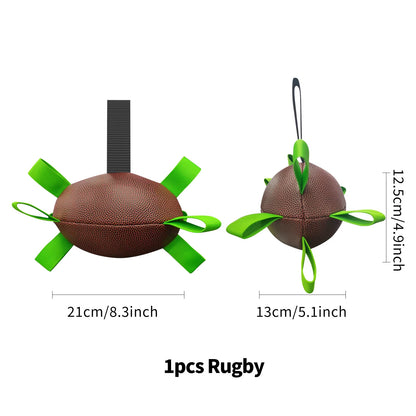 Interactive Soccer Ball Dog Toy with Straps - For dogs of all sizes - Makes summer more fun for your family 