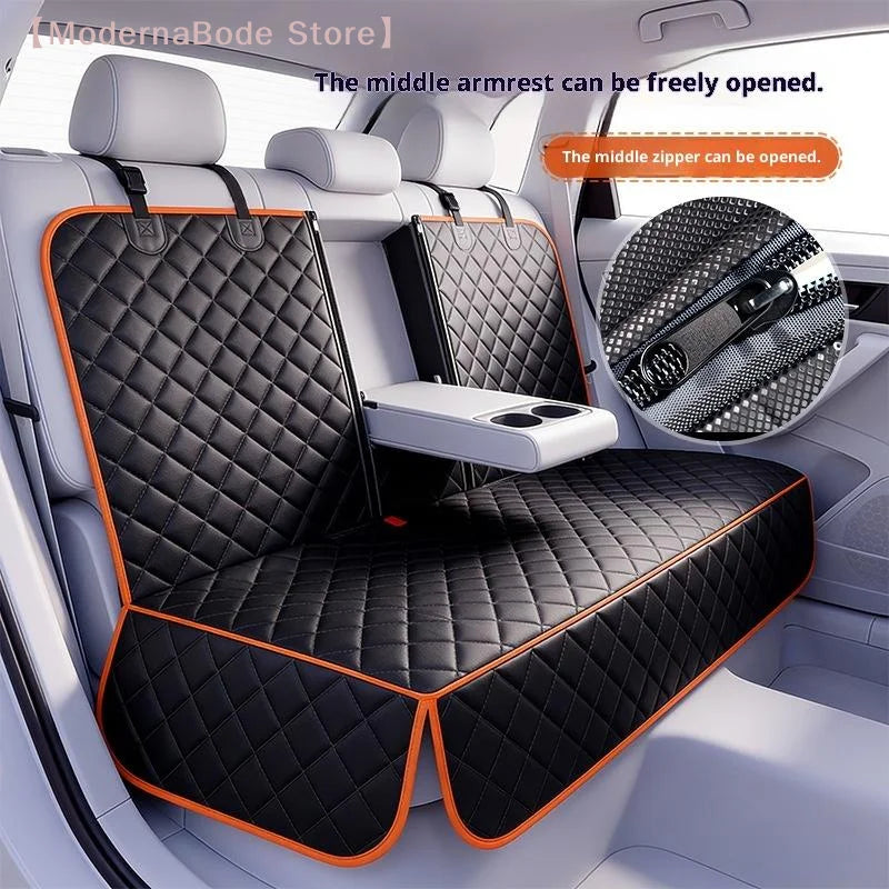 Ultimate Waterproof Pet Car Seat Cover - Durable & Portable Dog/Cat Cushion for Rear Seats
