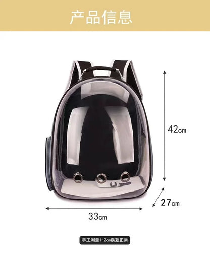 Pet Panoramic Space Capsule - Portable Transparent Outdoor Cat Backpack for Adventures