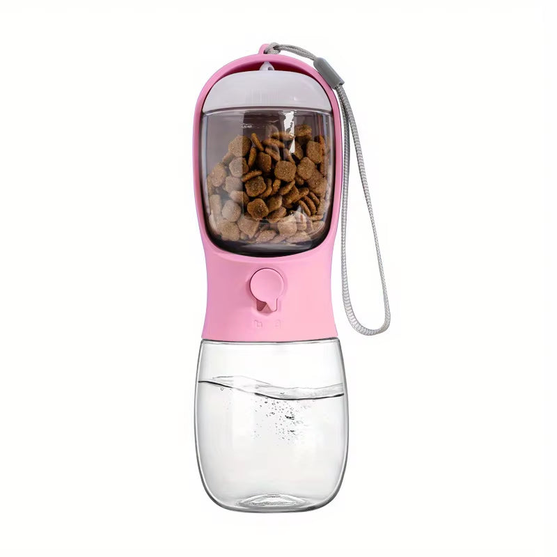Ultimate Portable Pet Water Bottle & Food Container - Leak Proof Outdoor Dispenser for Dogs and Cats