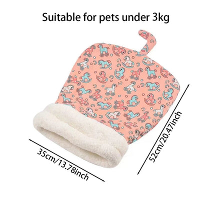 Cozy Cat Sleeping Bag - Soft, Fluffy & Warm Nest for Kittens and Puppies