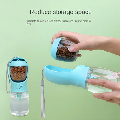 Ultimate Portable Pet Water Bottle & Food Container - Leak Proof Outdoor Dispenser for Dogs and Cats
