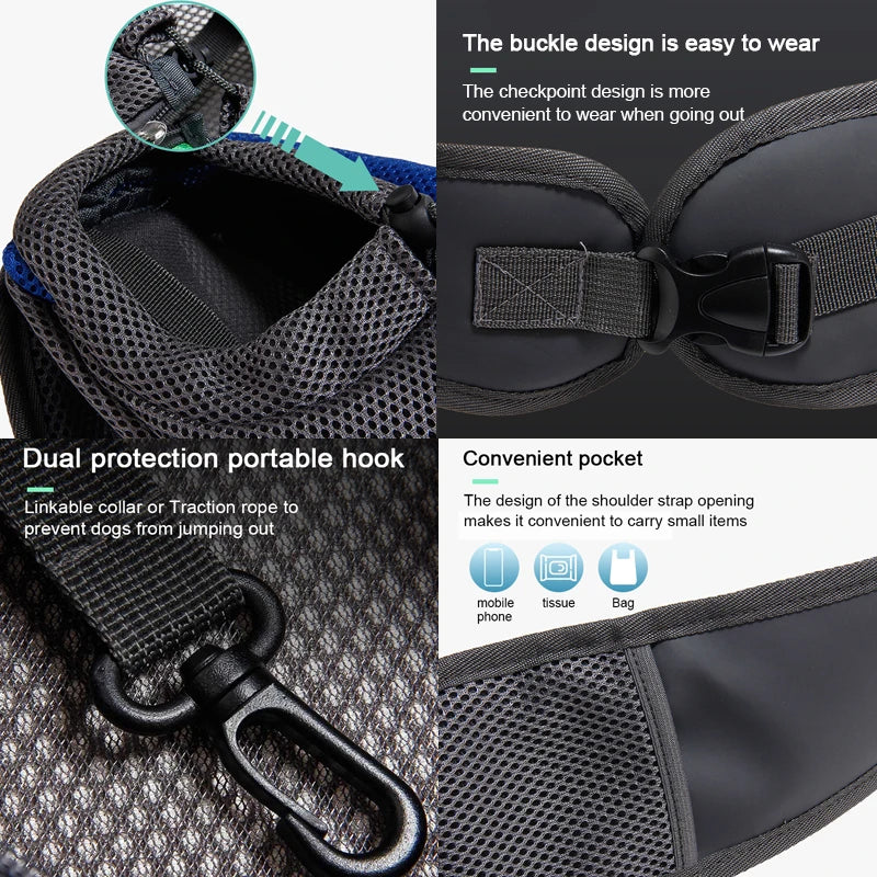 Comfortable Pet Carrier Backpack - Stylish Sling Bag for Cats & Dogs, Perfect for Travel & Outdoor Adventures