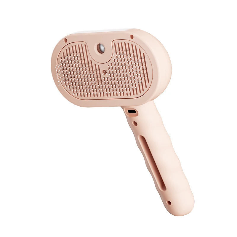 Ultimate Pet Massage Brush - Effortless Hair Removal for Dogs & Cats with Soft Teeth and Spray
