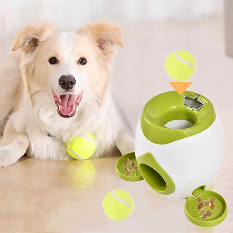 Ball Machine Launcher for Dogs Mental Stimulation Interactive Training Dog Toys Indoor Outdoor Ball Thrower Machine Pet Toys