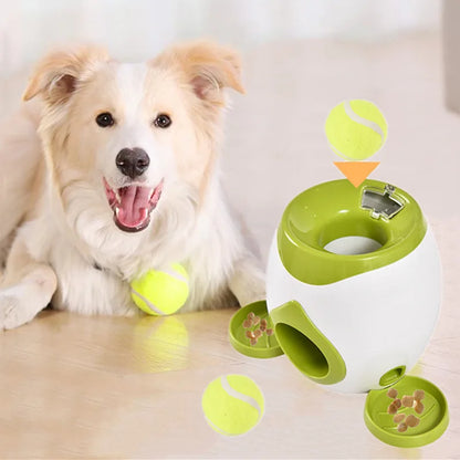 Ball Machine Launcher for Dogs Mental Stimulation Interactive Training Dog Toys Indoor Outdoor Ball Thrower Machine Pet Toys