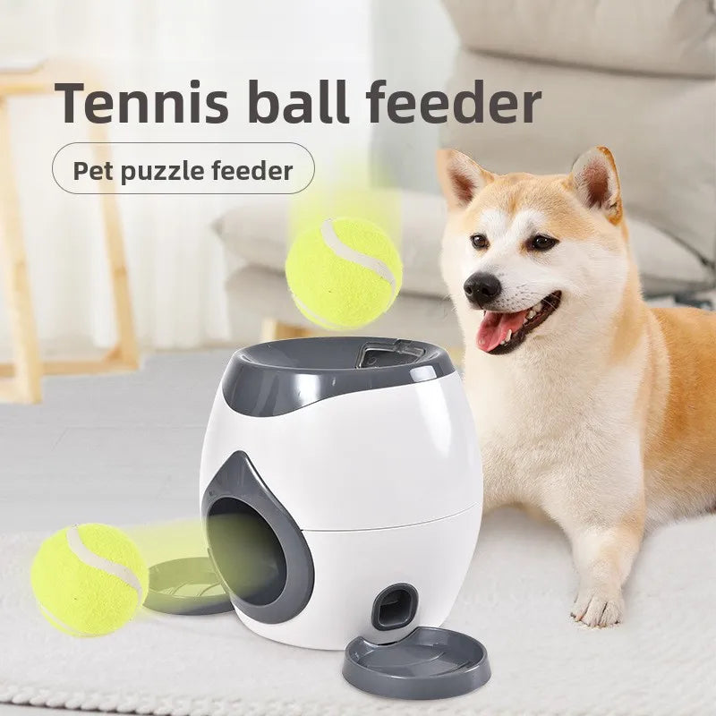 Ball Machine Launcher for Dogs Mental Stimulation Interactive Training Dog Toys Indoor Outdoor Ball Thrower Machine Pet Toys