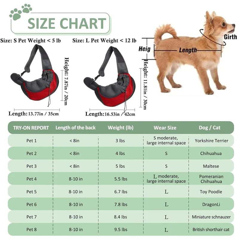 Comfortable Pet Carrier Backpack - Stylish Sling Bag for Cats & Dogs, Perfect for Travel & Outdoor Adventures
