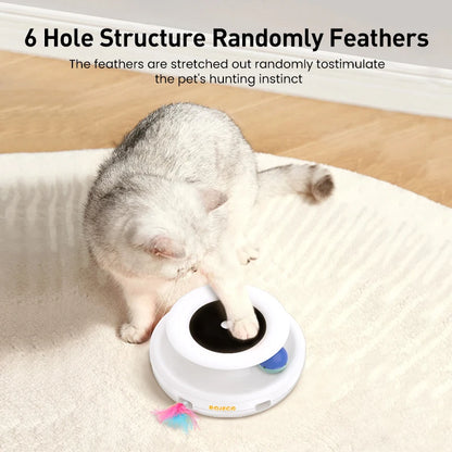 Ultimate 2-in-1 Interactive Feather Fun Ball Toy for Cats & Dogs - 5 Modes of Automatic Play!