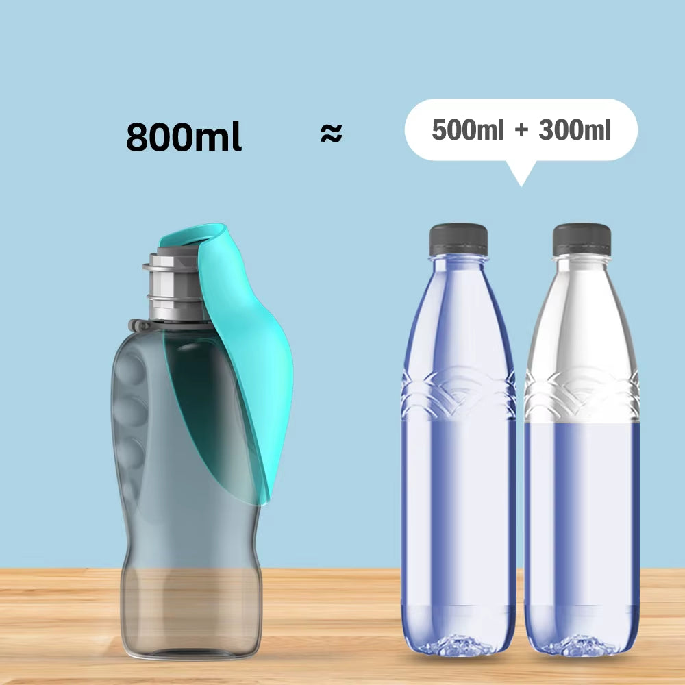 800ML Portable Dog Water Bottle Dispenser - Ideal for All Breeds, Perfect for Travel & Outdoor Adventures!