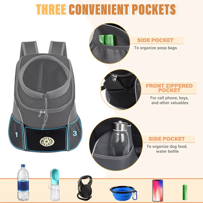 Ultimate Pet Backpack Carrier for Small Dogs & Cats - Comfortable, Ventilated Travel Solution with Secure Zipper Lock