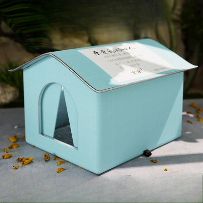 Cozy Waterproof Outdoor Pet Cave - Foldable, Washable Winter Bed for Small Dogs and Puppies