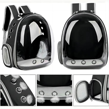 Pet Panoramic Space Capsule - Portable Transparent Outdoor Cat Backpack for Adventures