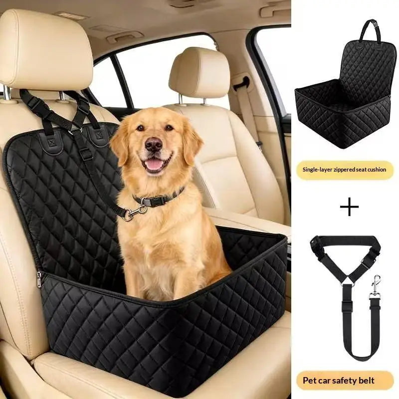 Ultimate Waterproof Pet Car Seat Cover - Durable & Portable Dog/Cat Cushion for Rear Seats
