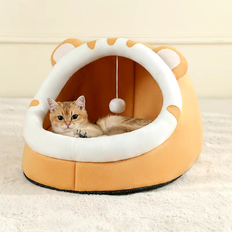 Cozy Cat Cave Bed - Warm Pet House & Sleeping Tent for Cats and Small Dogs