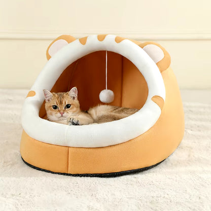 Cozy Cat Cave Bed - Warm Pet House & Sleeping Tent for Cats and Small Dogs