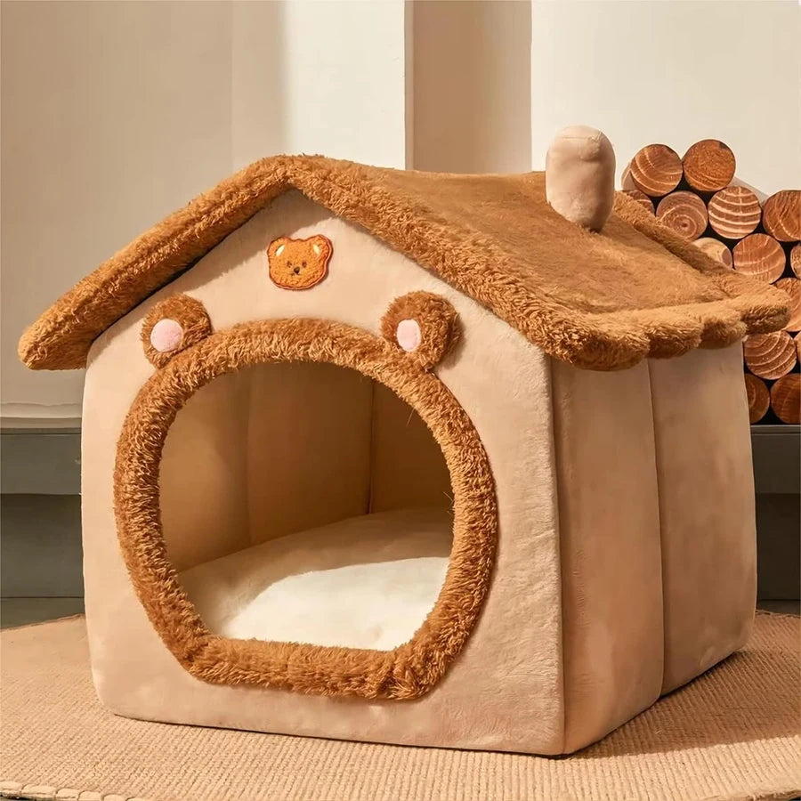 Cozy & Stylish Foldable Pet House - Washable Cat & Dog Sofa Bed for Extra Small to Medium Pets